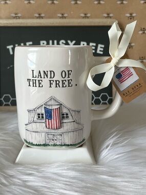 Rae Dunn July 4th 2026 Patriotic 250th Anniversary LAND OF THE FREE Mug